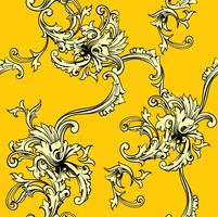 Seamless vector background. Baroque pattern.