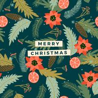 Christmas and Happy New Year illustration. Trendy retro style. vector