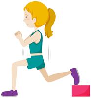 A girl weight training vector