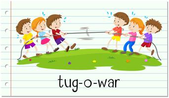 Children playing tug-o-war
