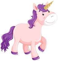 A unicorn character on white background vector