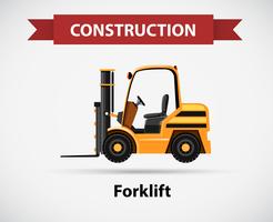 Icon design for construction with forklift truck vector