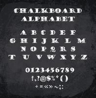 Vector illustration of chalked alphabet