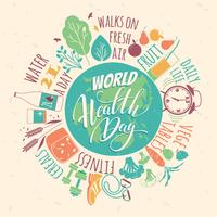 World health day vector illustration.