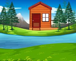 Cabin in the nature vector