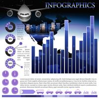 Una infografía de un avión. vector