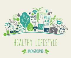 Vector illustration of Healthy lifestyle. 