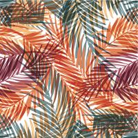 Seamless exotic pattern with palm leaves. vector