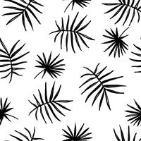 Seamless exotic pattern with tropical palm leaves. vector
