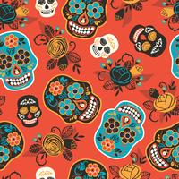 Dia de los muertos. Day of The Dead. Seamless pattern. vector