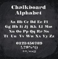 Ilustración de vector de alfabeto con tiza