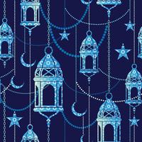 Ramadan background. Vector seamless pattern.