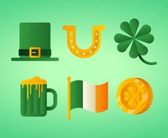 Conjunto de imágenes del día de San Patricio vector