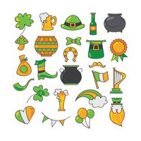 Cute hand drawn elements on Saint Patrick's Day theme vector