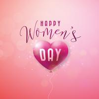 Happy Womens Day Greeting card vector