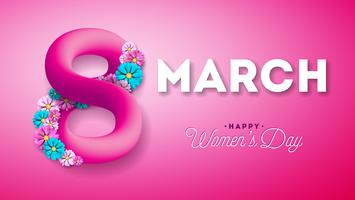 Women's Day Greeting Card vector