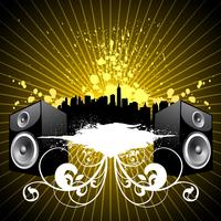 music illustration with speakers vector