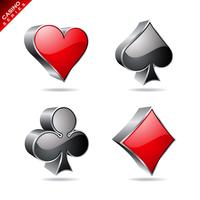 Gambling element from a casino series with poker symbols vector