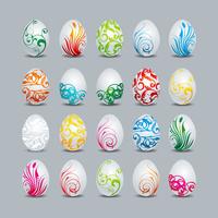 Vector Easter eggs collection