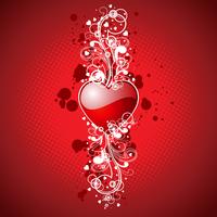 Valentine's day illustration with heart vector