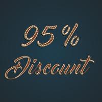 Realistic leather percentage set, vector illustration