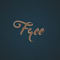 Realistic leather word, vector illustration