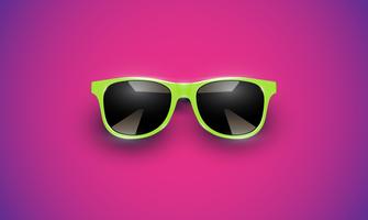 Realistic vector sunglasses on a colorful background, vector illustration