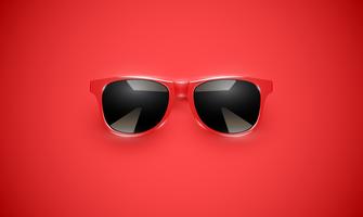 Realistic vector sunglasses on a colorful background, vector illustration