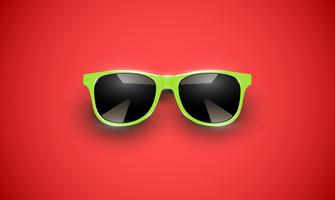 Realistic vector sunglasses on a colorful background, vector illustration