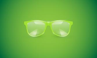 High detailed eyeglasses on colorful background, vector illustration