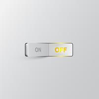 Realistic switch OFF, vector illustration