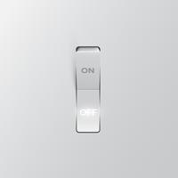 Realistic switch (OFF), vector illustration