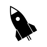 icono de cohete vector