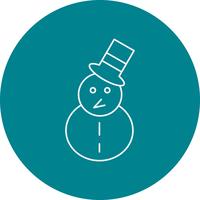 vector snow man icon