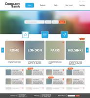 Modern website template for business, vector illustration