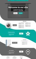 Modern website template for business, vector illustration