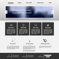 Modern website template for business, vector illustration