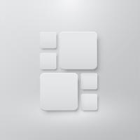 White template for websites or products, realistic vector illustration