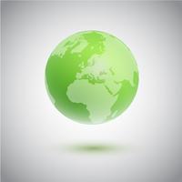 Green globe, vector illustration