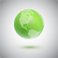Green globe, vector illustration