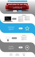 Modern website template for business, vector illustration