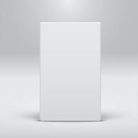 White template for websites or products, realistic vector illustration