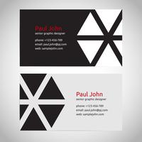 Vector business card template front and back