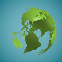 World globe on a blue background, vector illustration