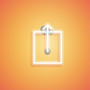 Glowing realistic neon icon for web, vector illustration