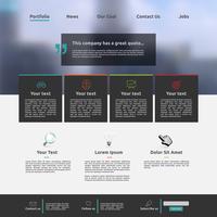 Modern website template for business, vector illustration