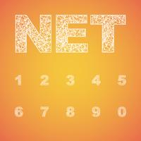 Net font typeset, vector font