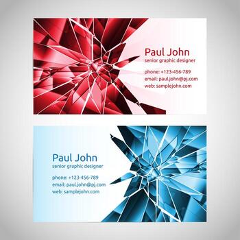Vector business card template front and back