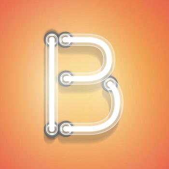 Neón realista de un conjunto, ilustración vectorial vector