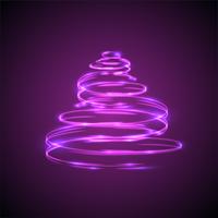 Christmas tree glowing and sparkling effect for advertising vector
